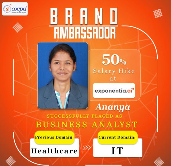 COEPD success story: Ananya — Exponential.ai · 50% salary hike