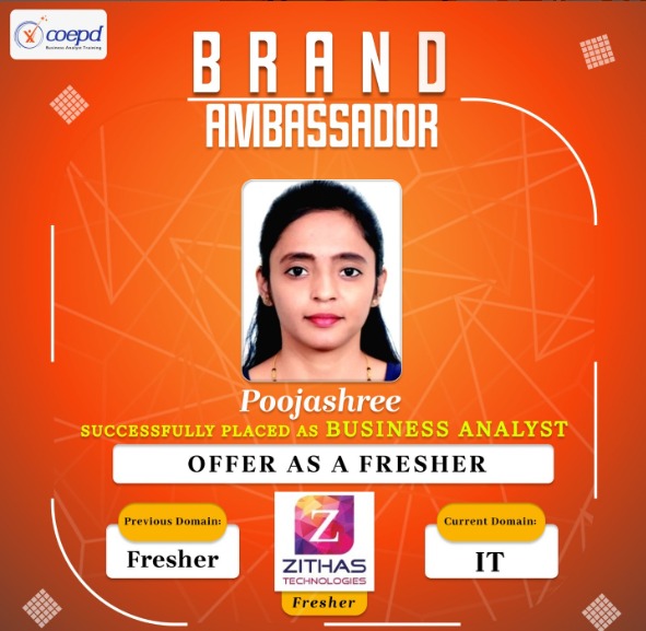 COEPD success story: Poojashree — Zithas Technologies · Fresher placement