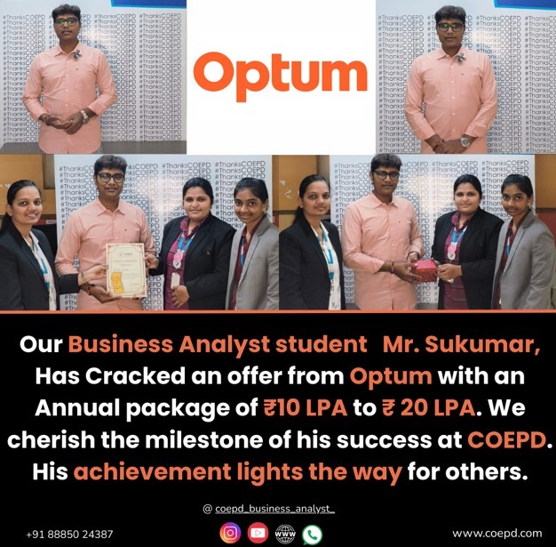 COEPD success story: Sukumar — Optum · Career milestone