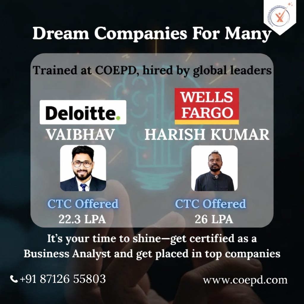COEPD success story: Vaibhav & Harish Kumar — Deloitte / Wells Fargo